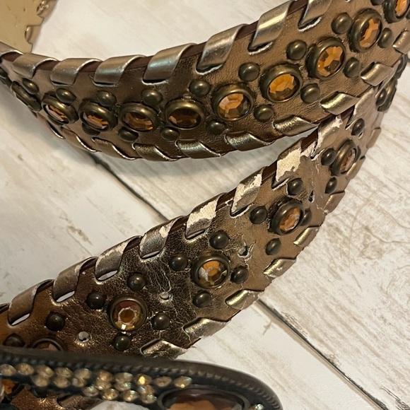 VINTAGE 💛Gold bling Women's Belt 👸 - Picture 8 of 9